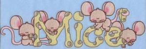 Picture of Mice Lettering Machine Embroidery Design