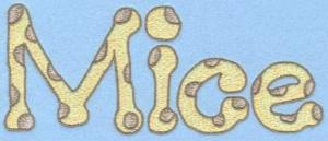 Picture of Mice Text Machine Embroidery Design