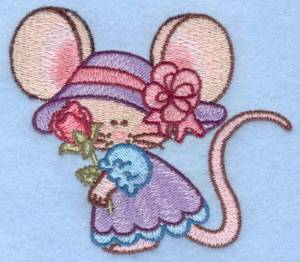 Picture of Girl Mouse Machine Embroidery Design
