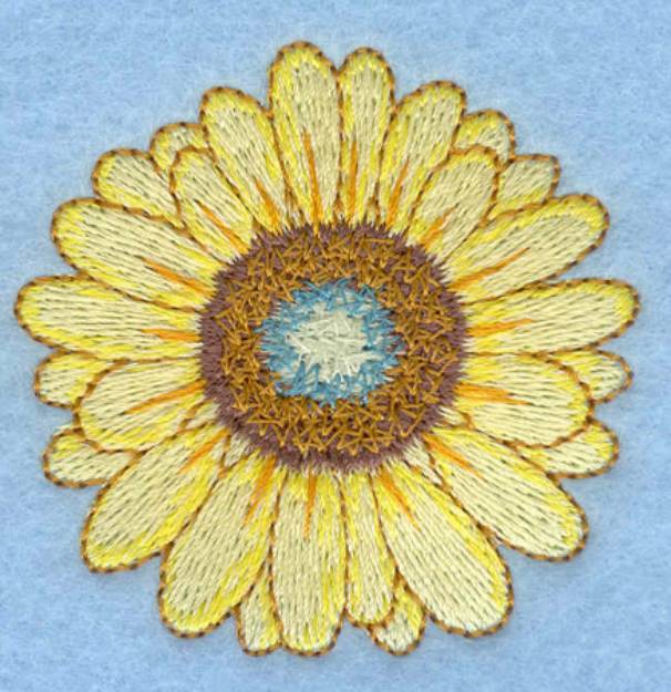 Picture of Yellow Daisy Machine Embroidery Design