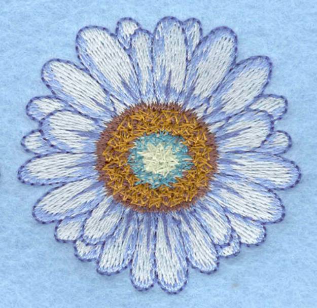 Picture of White Daisy Machine Embroidery Design
