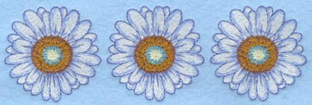 Picture of White Daisy Border Machine Embroidery Design