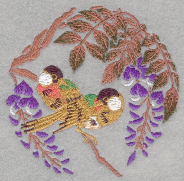 Picture of Birds & Orchids Machine Embroidery Design
