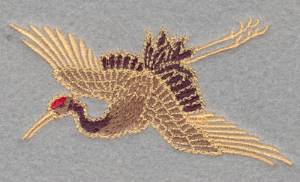 Picture of Flying Crane Small Machine Embroidery Design