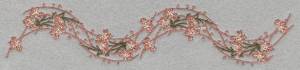 Picture of Wavy Floral Border Machine Embroidery Design