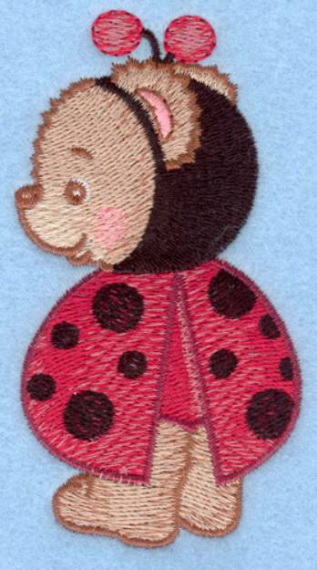 Picture of Ladybug Bear Machine Embroidery Design