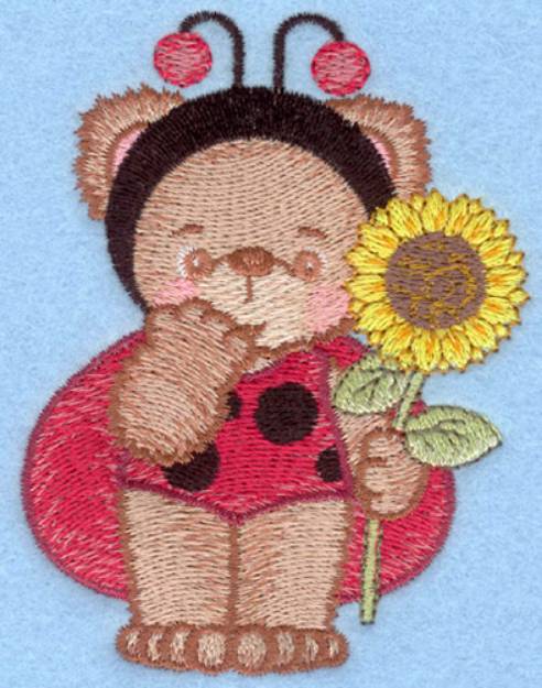 Picture of Bear & Sunflower Machine Embroidery Design