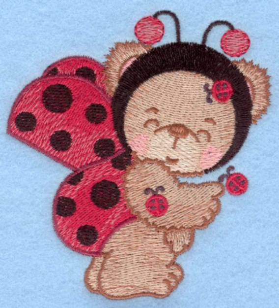 Picture of Bear & Ladybugs Machine Embroidery Design