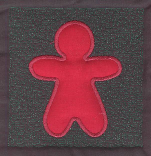 Picture of 5 Inch Gingerbread Man Machine Embroidery Design