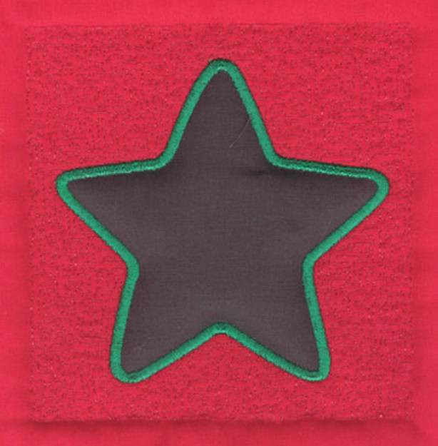 Picture of 5 Inch Five Point Star Machine Embroidery Design