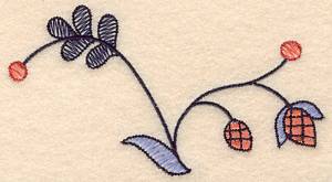 Picture of Colonial Floral Design Machine Embroidery Design
