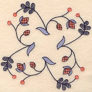 Picture of Colonial Floral Design Machine Embroidery Design