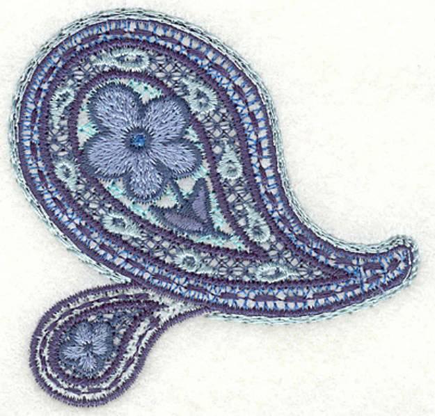 Picture of Floral Paisley C Machine Embroidery Design