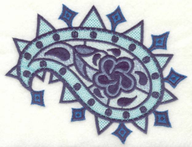 Picture of Floral Paisley E Large Machine Embroidery Design