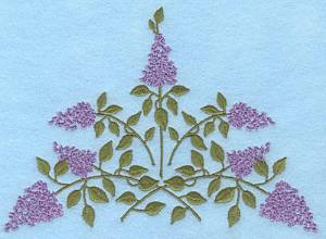 Picture of Lilac Blooms Machine Embroidery Design