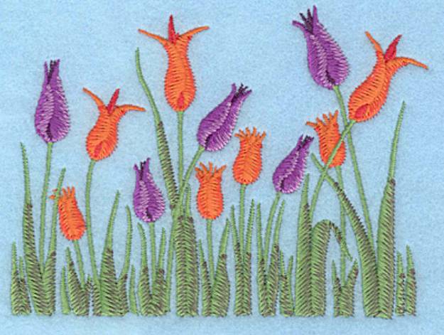 Picture of Tulip Garden Machine Embroidery Design