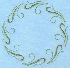 Picture of Tulip Leaves Ring Machine Embroidery Design