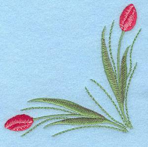 Picture of Tulips Corner Small Machine Embroidery Design