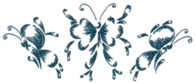 Picture of Butterflies 1 Machine Embroidery Design