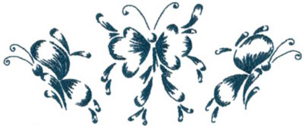 Picture of Butterflies Machine Embroidery Design