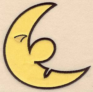 Picture of Crescent Moon Applique Machine Embroidery Design