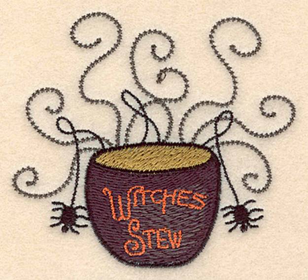 Picture of Witches Stew & Spiders Machine Embroidery Design
