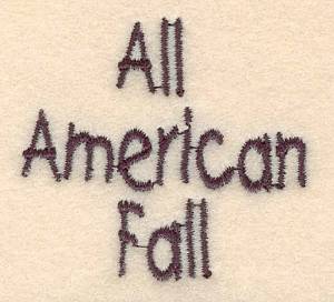 Picture of All American Fall Small Machine Embroidery Design