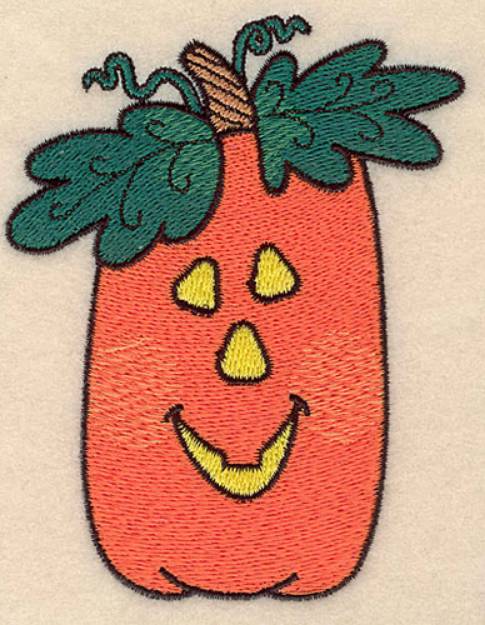 Picture of Happy Face Pumpkin Machine Embroidery Design
