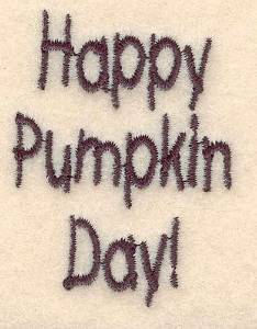 Picture of Happy Pumpkin Day Small Machine Embroidery Design