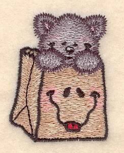 Picture of Kitten In Bag Small Machine Embroidery Design