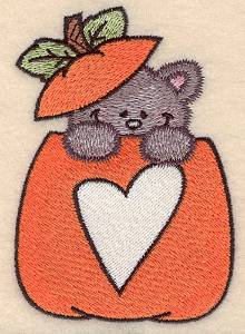 Picture of Heart Pumpkin & Cat Small Machine Embroidery Design