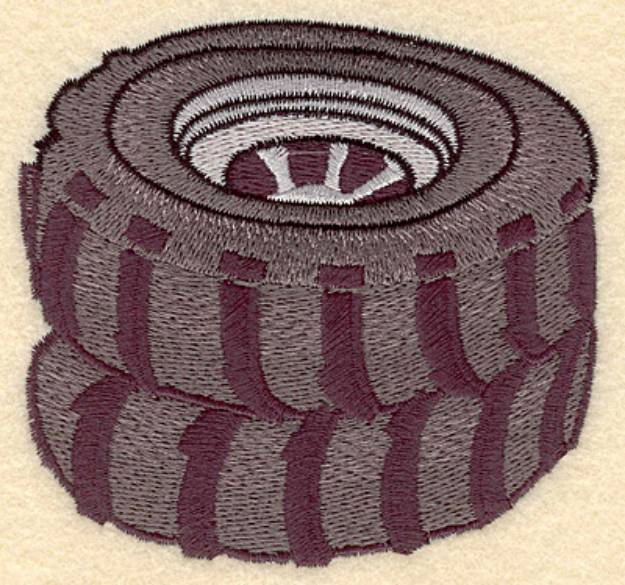 Picture of Tires Machine Embroidery Design