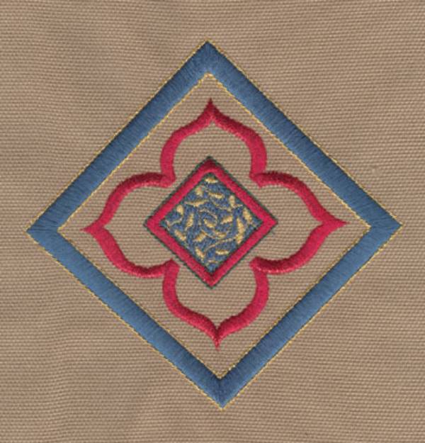 Picture of Diamond & Flower Design 3 Machine Embroidery Design