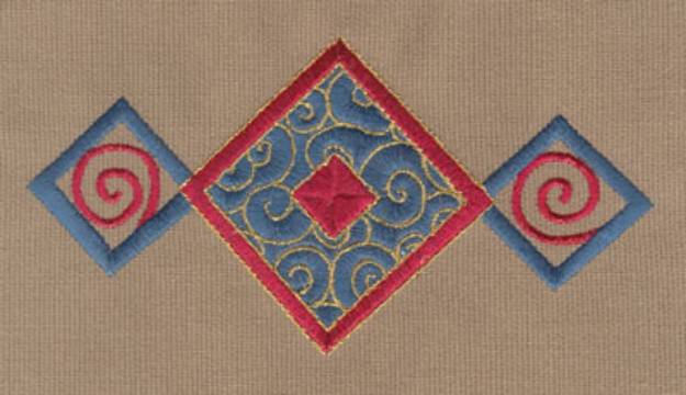 Picture of Diamonds 2 Trio Machine Embroidery Design