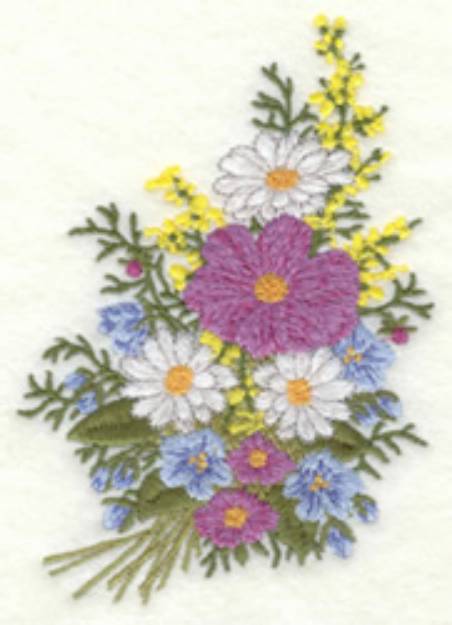 Picture of Floral Bouquet Small Machine Embroidery Design