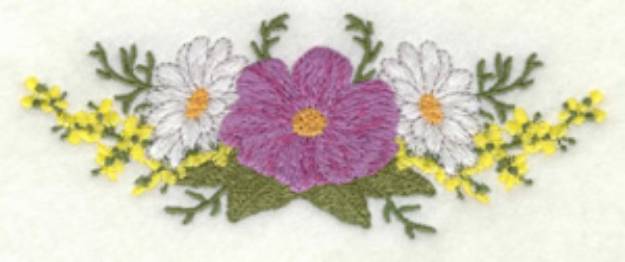 Picture of Floral Arrangement Horizontal Machine Embroidery Design