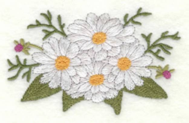 Picture of Daisy Bouquet Small Machine Embroidery Design
