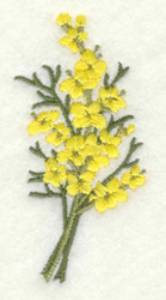 Picture of Yellow Flowers Small Machine Embroidery Design