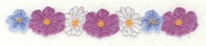 Picture of Floral Row Machine Embroidery Design