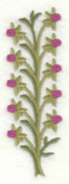 Picture of Vertical Buds Machine Embroidery Design