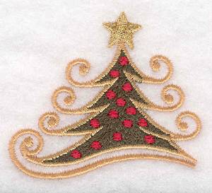 Picture of Christmas Tree Small Machine Embroidery Design