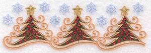 Picture of Christmas Tree Border Machine Embroidery Design