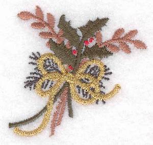 Picture of Holly Decoration Small Machine Embroidery Design