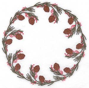Picture of Circle Of Pine Boughs Machine Embroidery Design