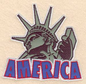 Picture of Statue Of Liberty Applique Machine Embroidery Design