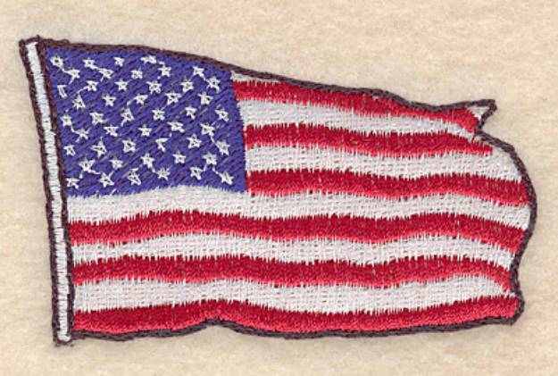 Picture of American Flag Small Machine Embroidery Design