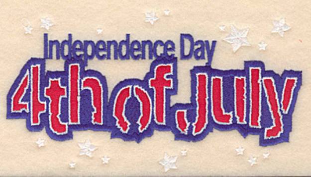 Picture of Independence Day Applique Machine Embroidery Design