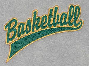 Picture of Basketball Script Machine Embroidery Design