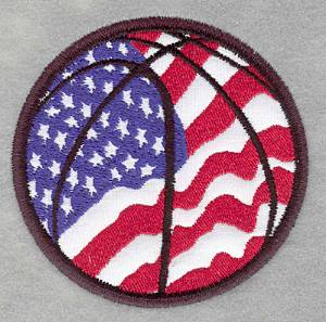Picture of Americana Basketball Machine Embroidery Design