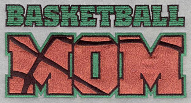 Picture of Basketball Mom Applique Machine Embroidery Design